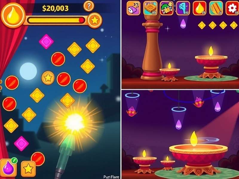 Puri Flare feature showcase demonstrating special abilities and power-ups